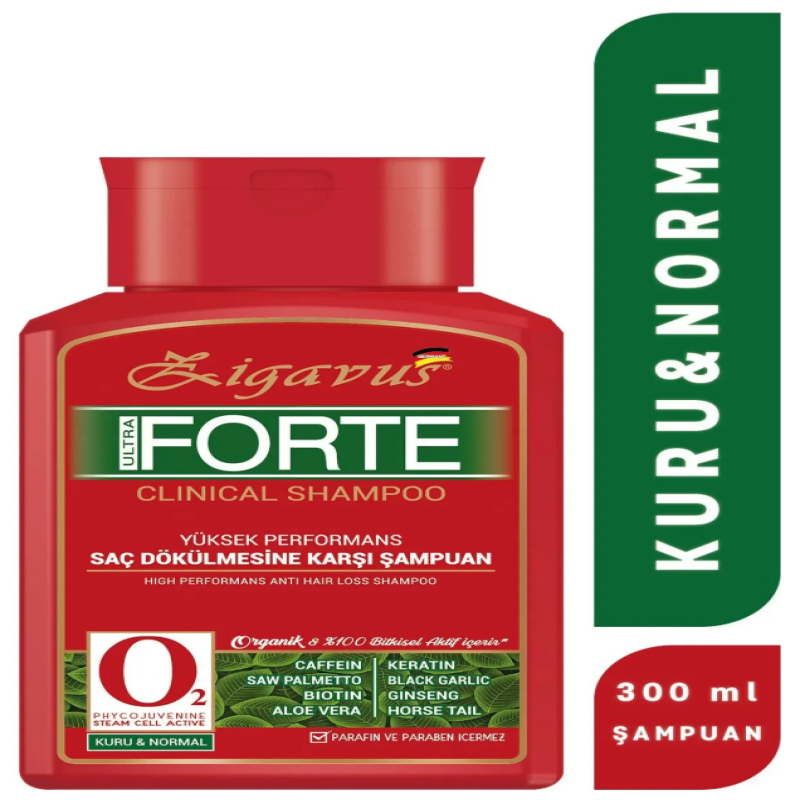Zigavus Forte Ultra Clinical Kuru & Normal Saçlar için 300 ml